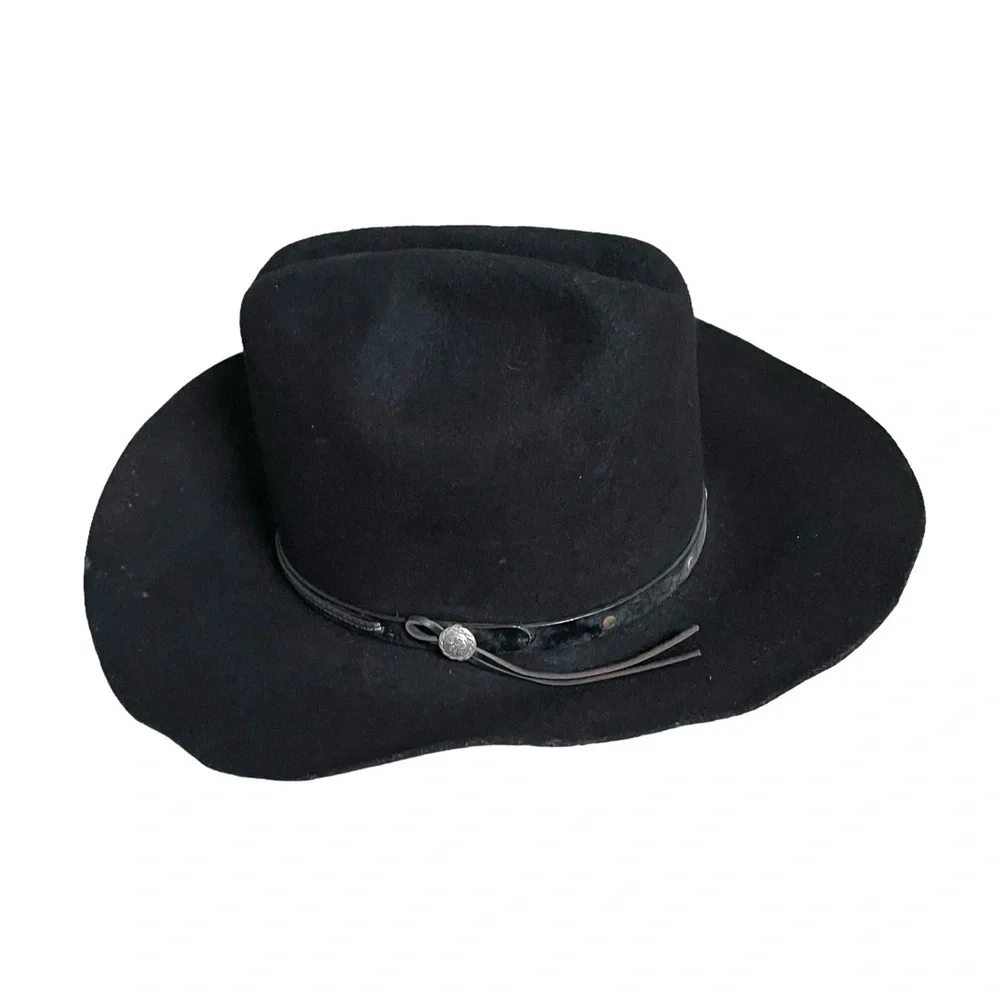 EDDY BROS Wool Cowboy Western ROGO II Hat Black 6 7/8